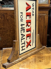 Art Deco Double Sided Aertex For Health Glass Shop Sign In Oak Frame. Very Rare.