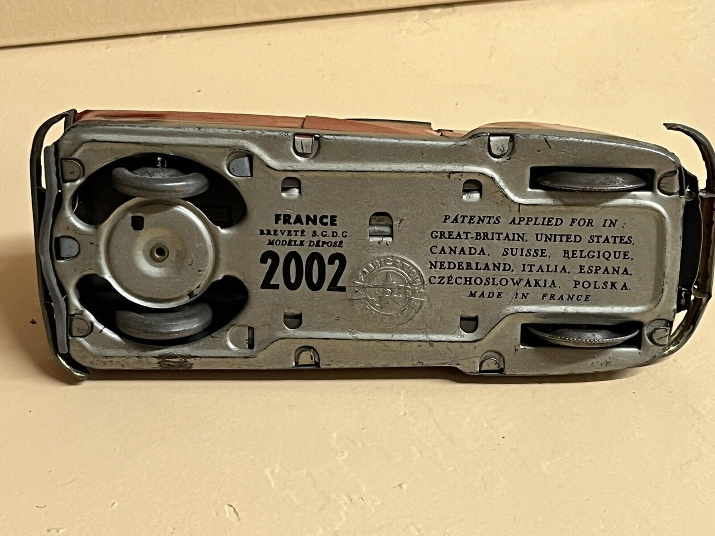 Old Metal Clockwork Toy Car.