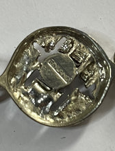 Vintage Stamped Finland Silver Tone Multicoloured Stone Brooch