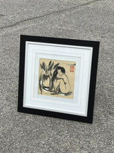 Japanese Scholar Ink Brush Work Paintings With Signed Chop Mark