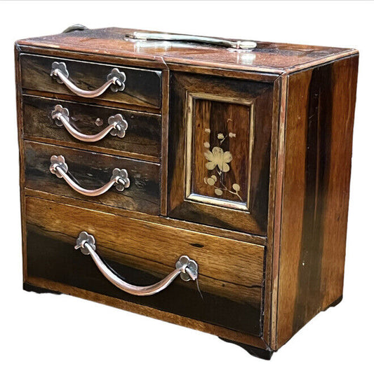 Edwardian Jewellery Or Trinket Box. Secret Drawers.
