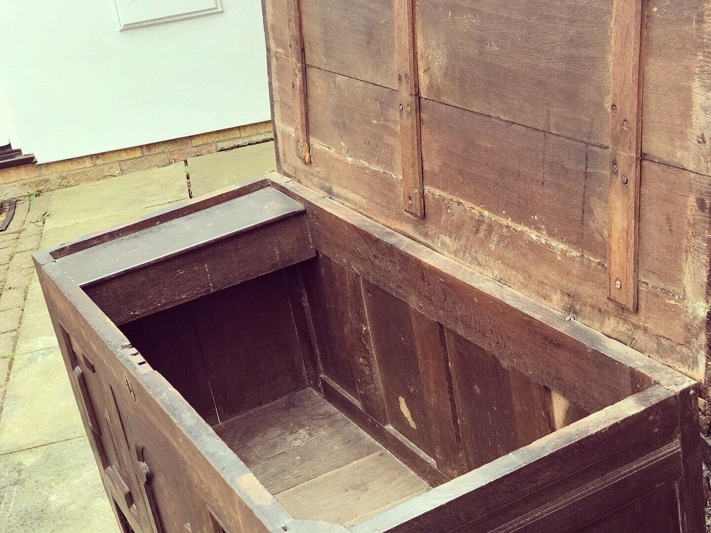 Antique Oak Chest / Trunk. 18th Century.