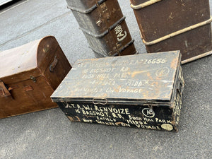 Edwardian Luggage, 5 Pieces, Belonging To An Officer In The War