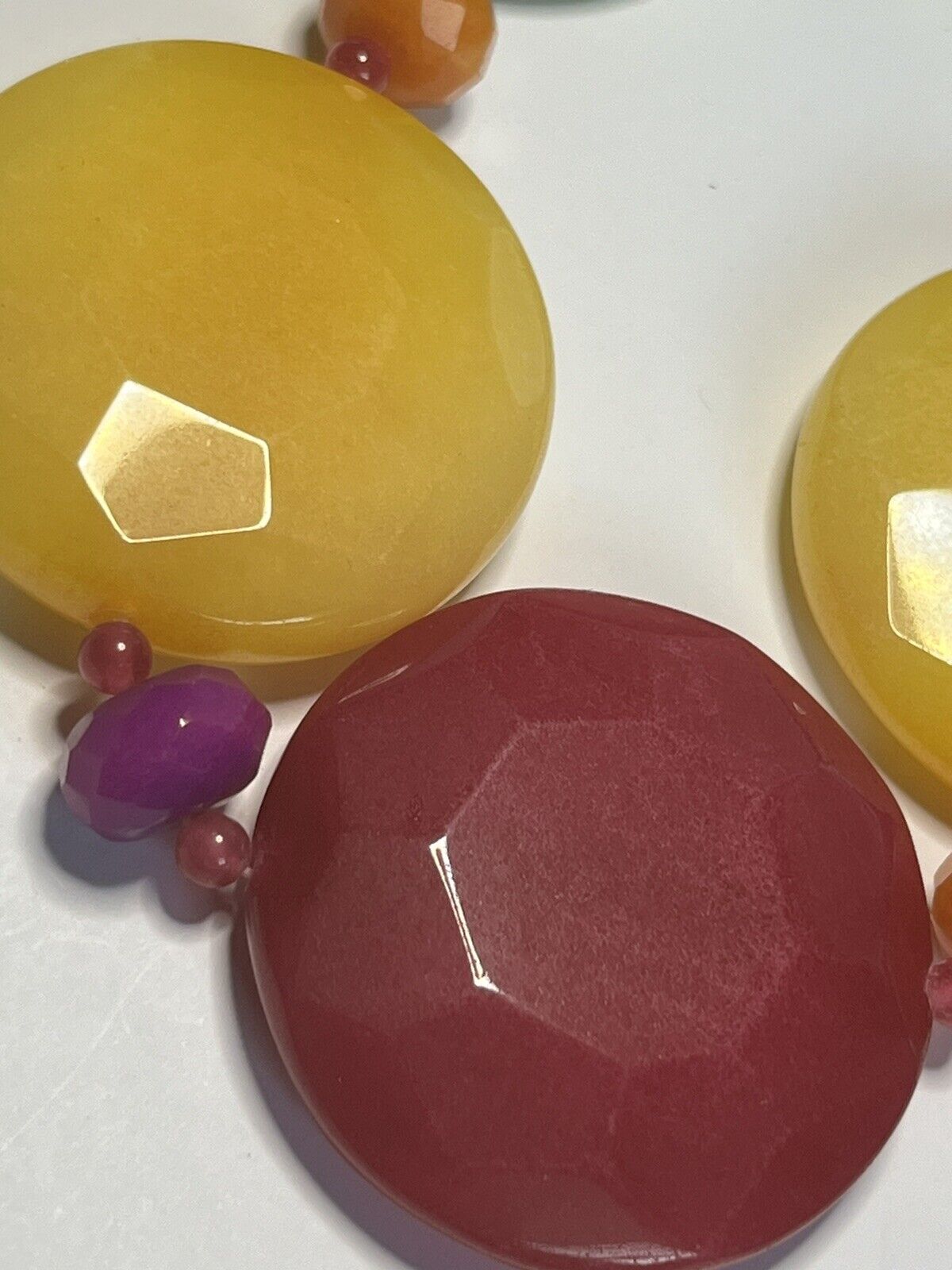 Butler And Wilson Statement Glass Disk Necklace