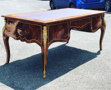 Pair Of Large Inlaid Kingswood Desks With Brass Decoration, Very Impressive.