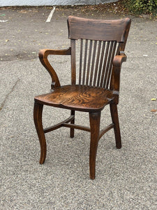 Edwardian Oak Desk Chair , Superb Quality, Stamped Boardmans