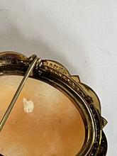 Vintage Shell Cameo Gold Plated Brooch