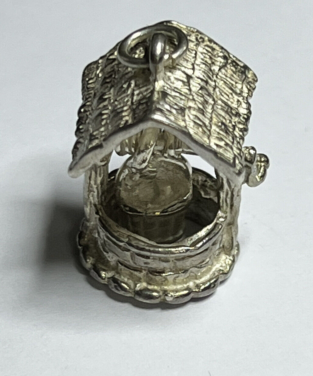 Vintage Silver 925 Wishing Well With Hanging Bucket Charm 4.02g