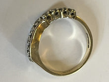 Vintage 9ct Gold Diamond Half Eternity Ring Size M1/2