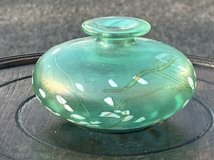 Mid Century Glass Vase, Signed Underneath.