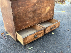 Georgian Pine Trunk / Chest, 2 Drawers, Large In Size. Lots Of Storage.