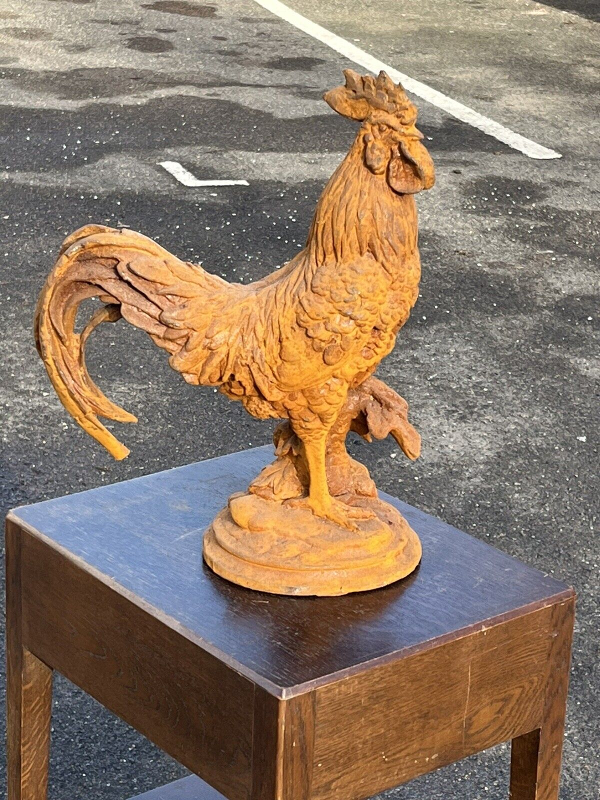 Cockerel Statue. Cast Iron.