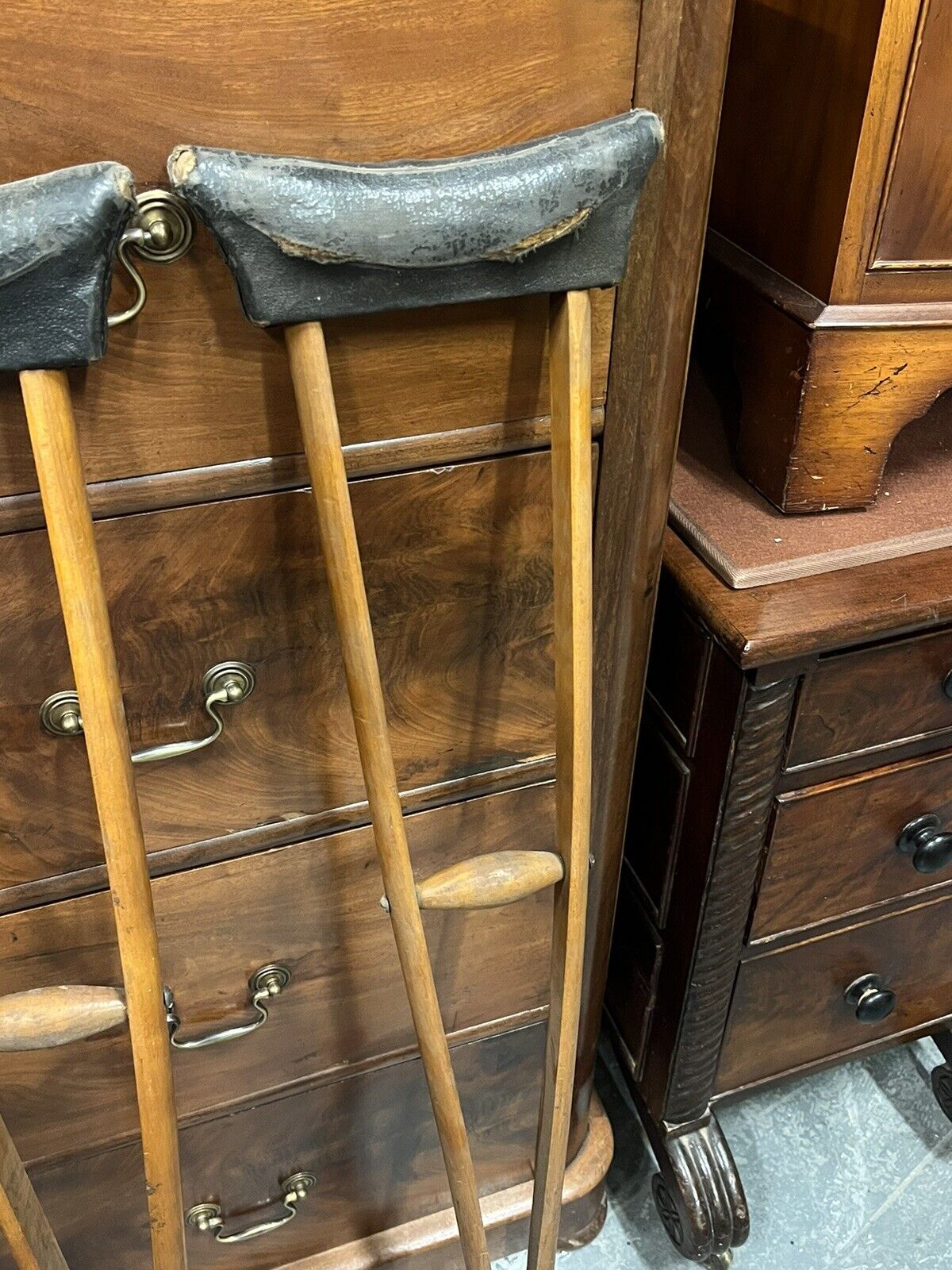 Pair Of WW1 Era Antique Crutches