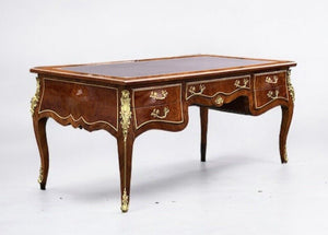 Pair Of Large Inlaid Kingswood Desks With Brass Decoration, Very Impressive.
