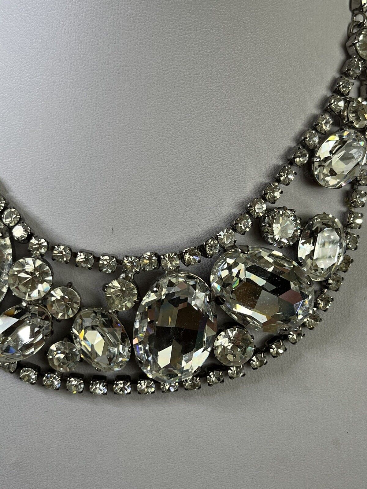 Vintage Large Diamanté Collar Bracelet