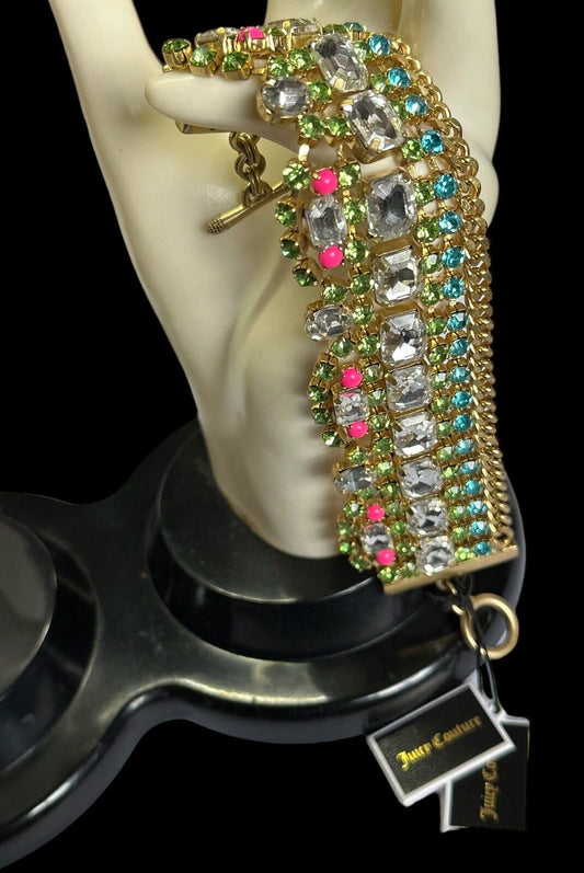 1990s Juicy Couture Multicoloured Diamanté Bracelet