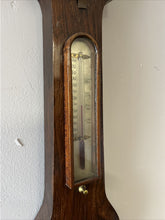 Victorian Barometer In Rosewood Case, Convex Glass, Silvered Dials.