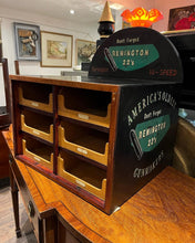 Advertising Cabinet. Remington Shop Counter Cabinet.