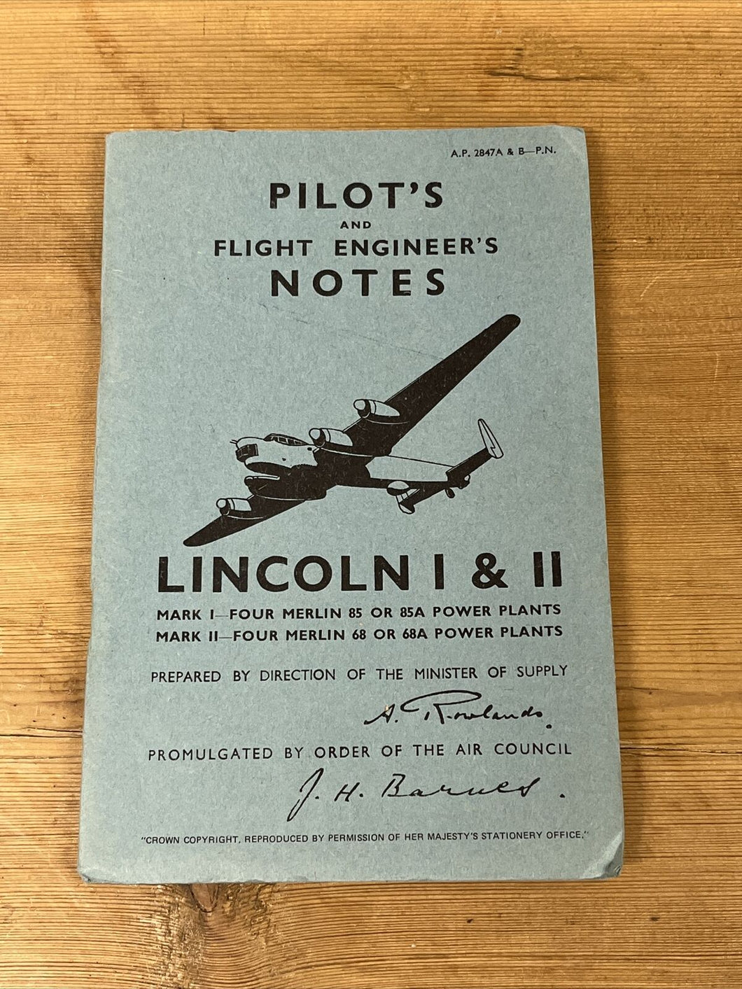 Pilot’s & Flight Engineers Notes Lincoln I & II