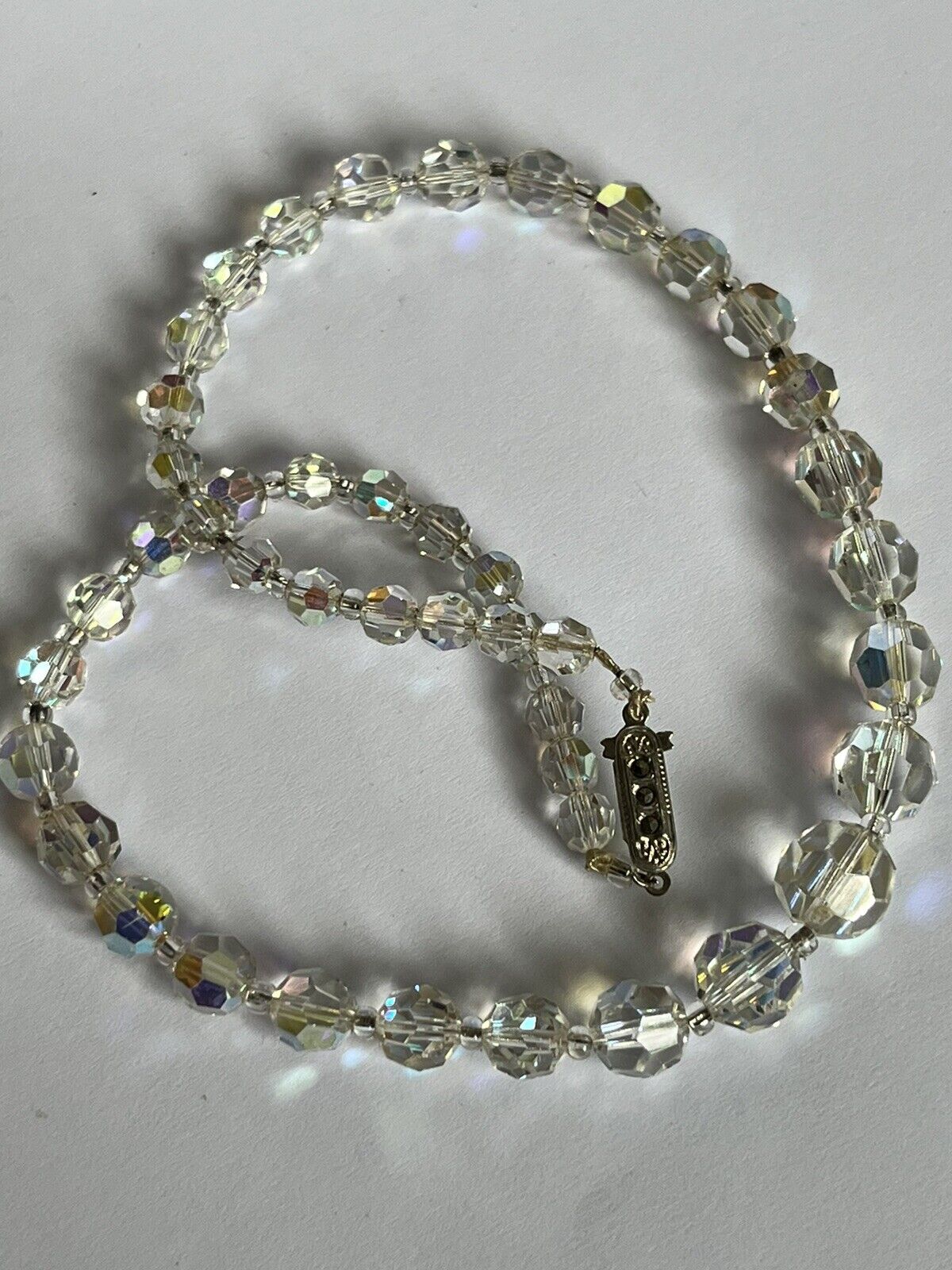 Vintage Aurora Borealis Beaded Necklace
