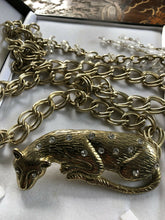 Vintage 1980s / 90s Kenneth J Lane K.J.L Panther Leopard Statement Chain Belt