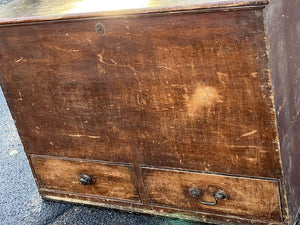 Georgian Pine Trunk / Chest, 2 Drawers, Large In Size. Lots Of Storage.