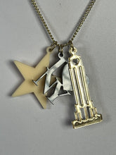 Vintage Acrylic New York Star Pendant Necklace