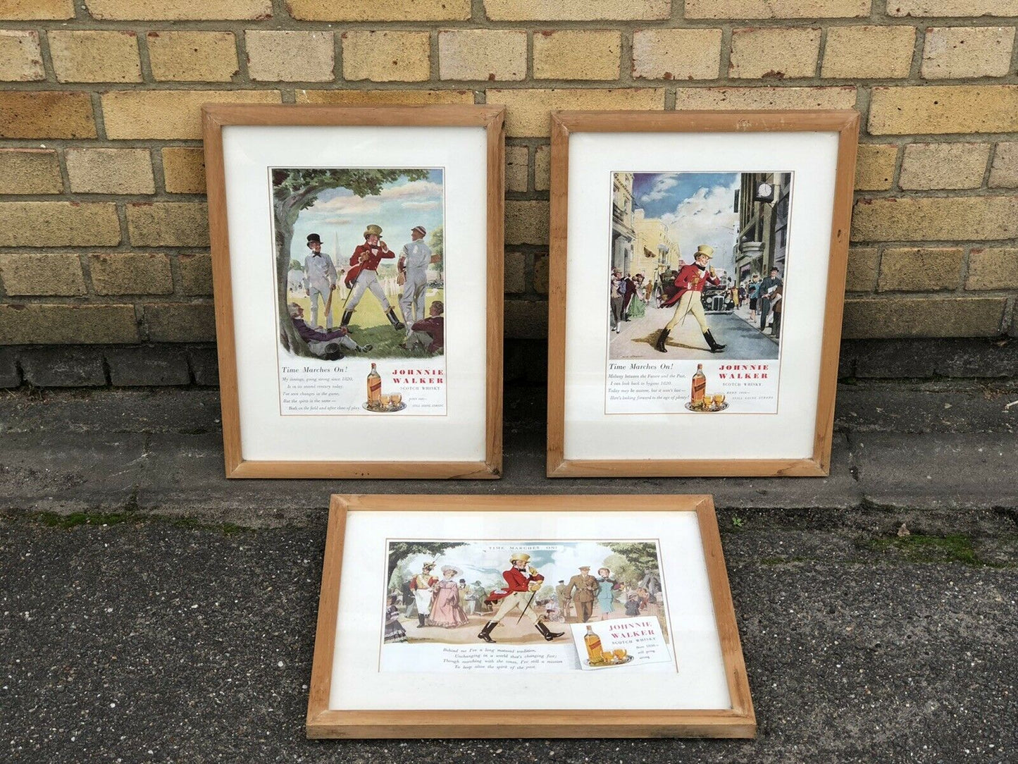 Framed Johnnie Walker Whisky Advertising Prints