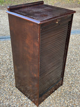Filing Cabinet. Collectors Cabinet. With 9 Drawers And Tambour Roll Front.