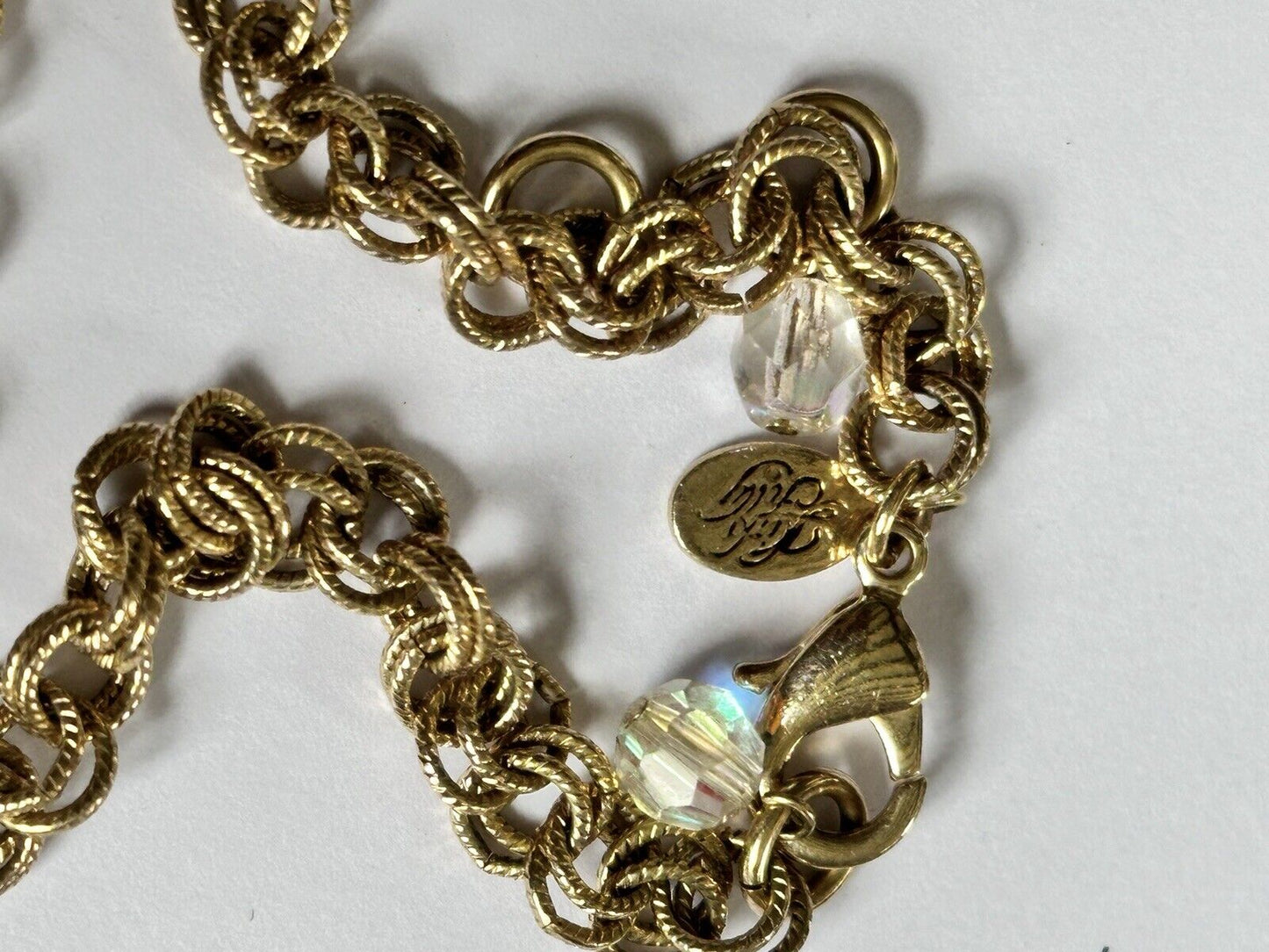 Vintage Kirks Folly Expect Miracles Heart Link Bracelet