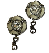 Dolce And Gabbana Signed Drop Diamanté Earrings