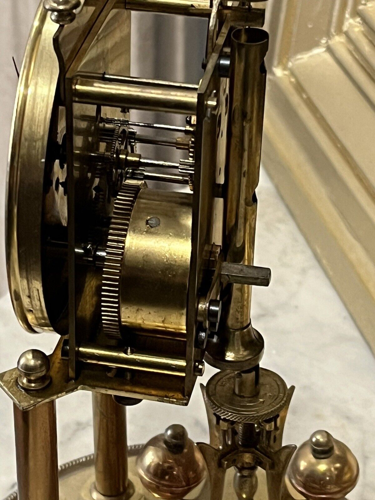 Antique Brass Year Going Anniversary Clock. Ship Worldwide