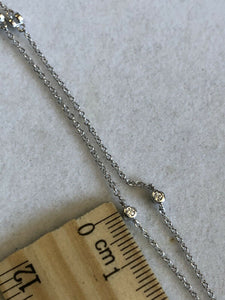Vintage Silver 925 Cubic Zirconia Necklace