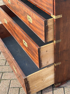 Campaign Chest. Terrific Quality, Superb Proportions Brass Handles & Brass Bound