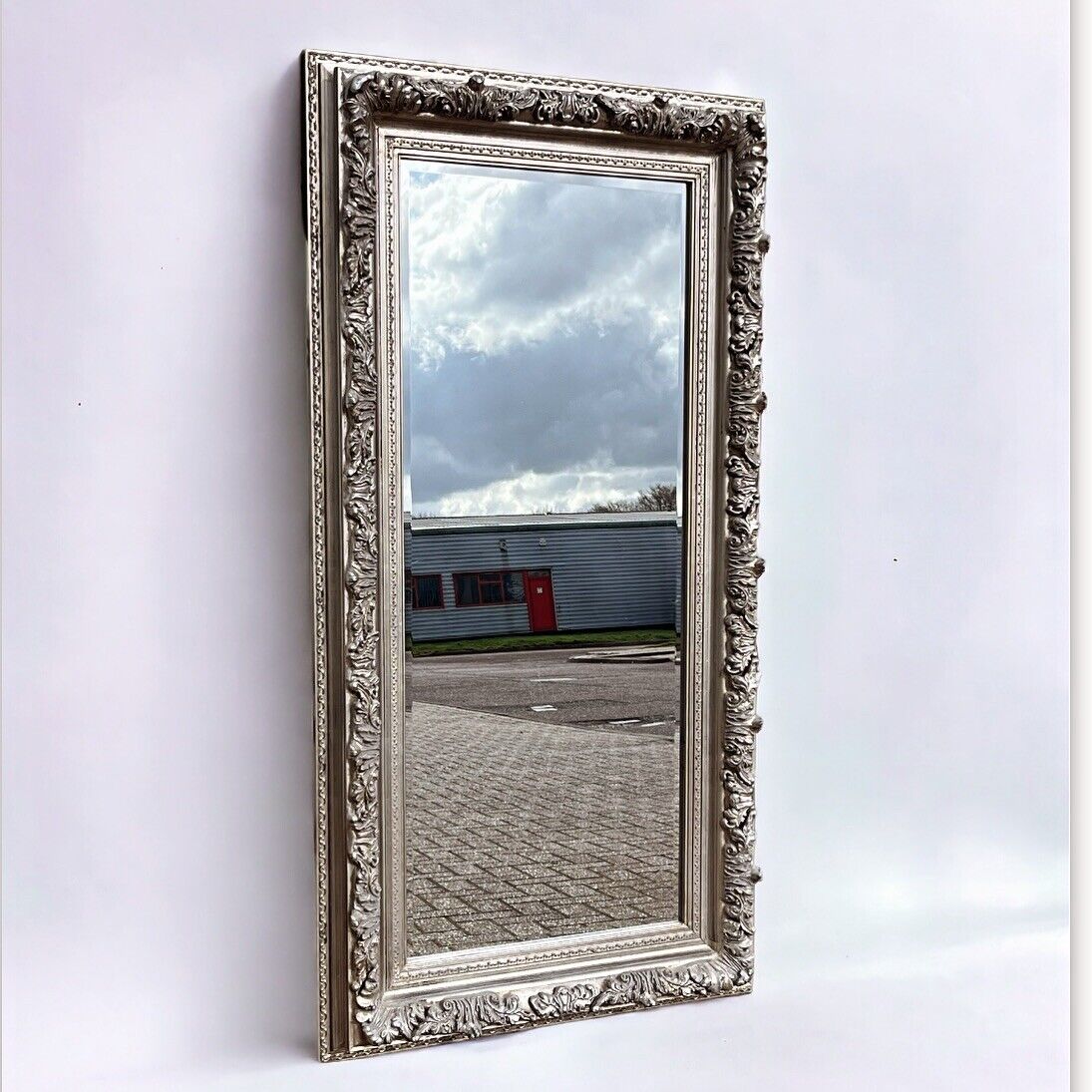 HUGE Dressing Full Length Mirror. Silver Frame