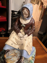 Majolica Fisherman And His Wife, Very Good Quality. Large In Size.