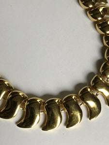 Vintage Signed Anne Klein Gold Tone Necklace