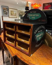 Advertising Cabinet. Remington Shop Counter Cabinet.
