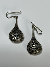 Vintage Statement Cut Out Silver 925 Earrings