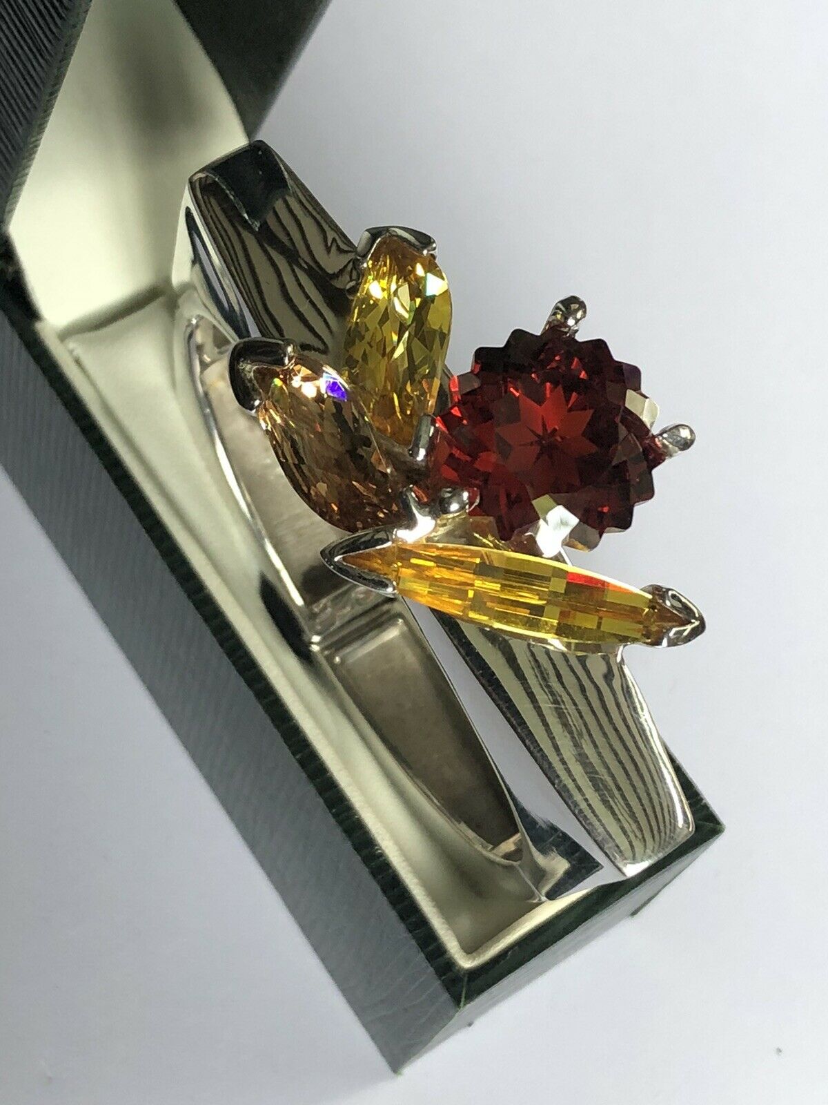 Vintage Silver 925 Statement Swarovski Crystal Bracelet