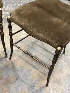 Mid Century Brass Chiavari Chairs