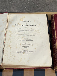 History Of Hertfordshire, Large Victorian Folio, By Clutterbucks. Vol 2 & 3
