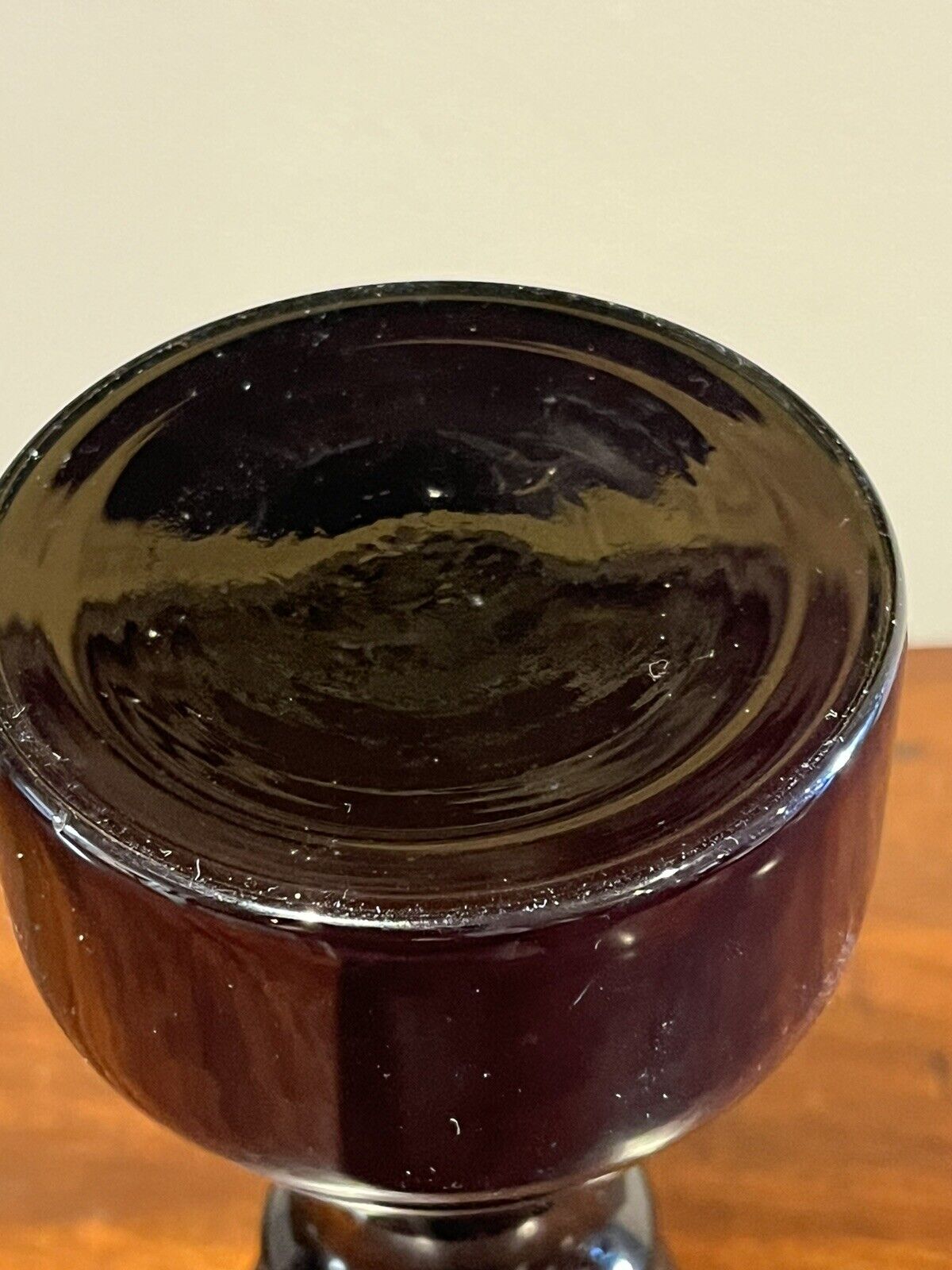 Mid Century Glass Candle Holder