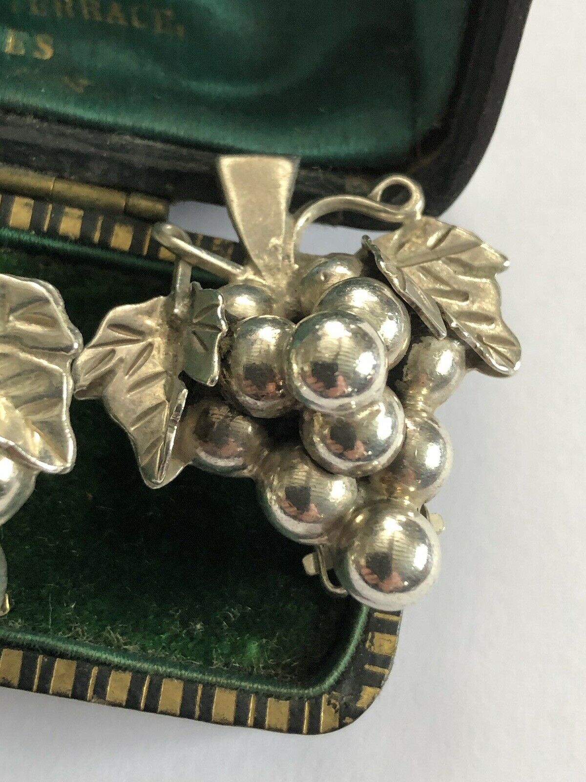 Vintage Silver Taxco Mexico Grape Clip On Earrings