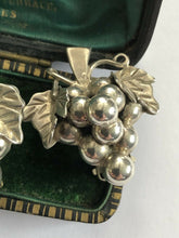 Vintage Silver Taxco Mexico Grape Clip On Earrings