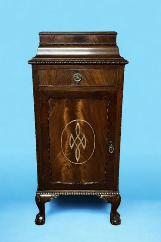 Edwardian Mahogany Wine Cabinet Celleratte, Wine Storage & Drawer.