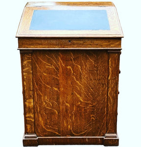 Victorian Light Oak Davenport Desk. Lamb Of Manchester, Gillows Design