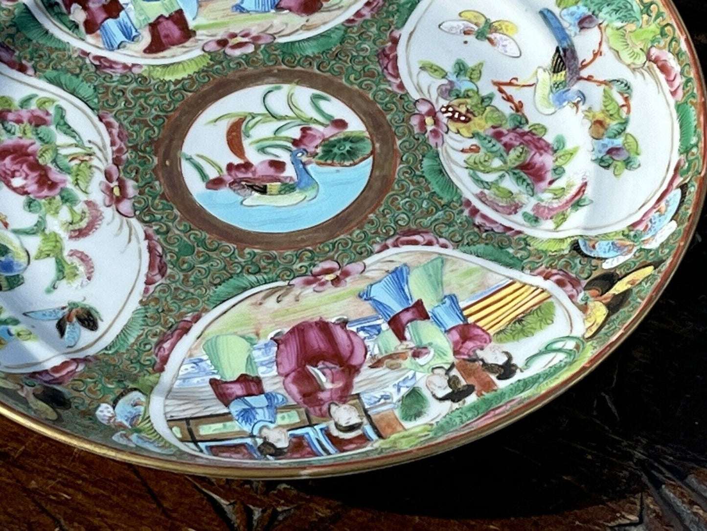 Canton Famille Rose Pair Of Plates