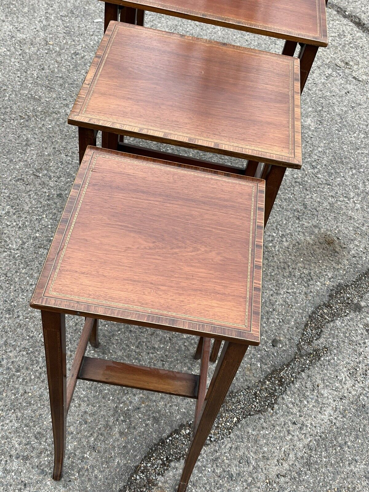 Victorian Mahogany Quartetto Nest Of  Tables, Perfect Coffee / Lamp Tables