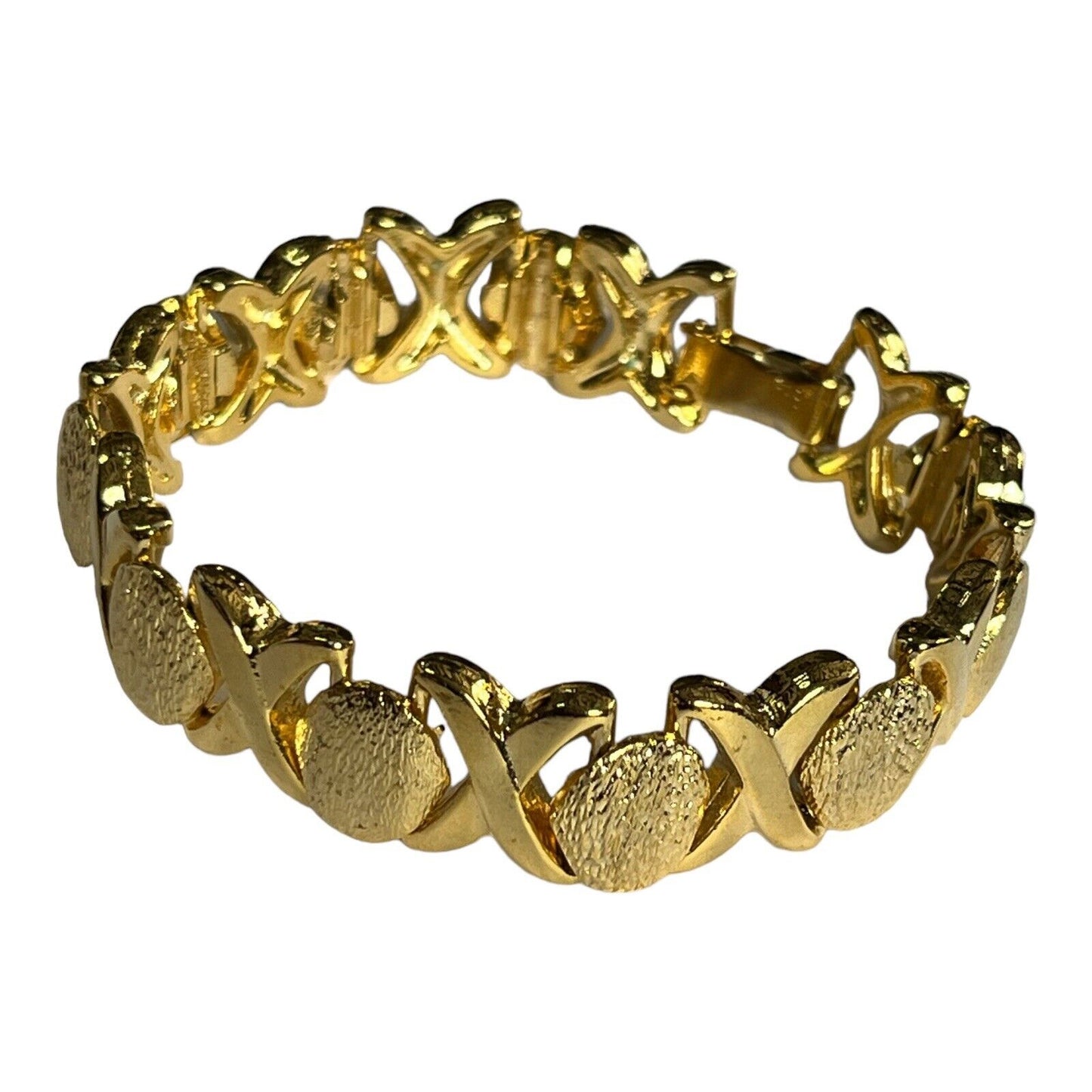 Vintage  1980s Gold Plated Link Bracelet